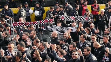 Beşiktaşlı taraftarlar Galatasaray derbisi için RAMS Park'a geldi.