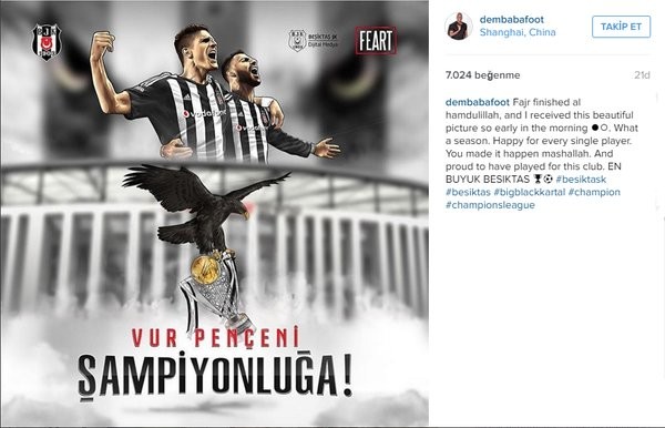 Beşiktaş'ın Eski Yıldızından Şampiyonluk Paylaşımı