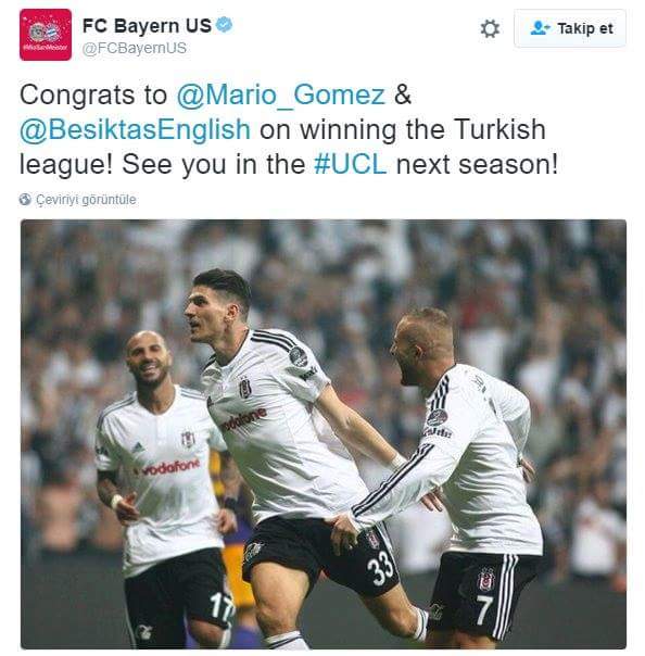 Bayern Münih'ten Beşiktaş'a