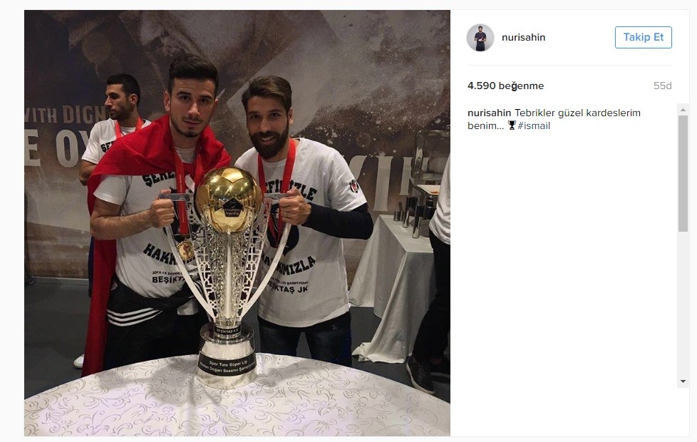 Dortmund'lu yıldızdan Beşiktaşlı oyunculara tebrik!