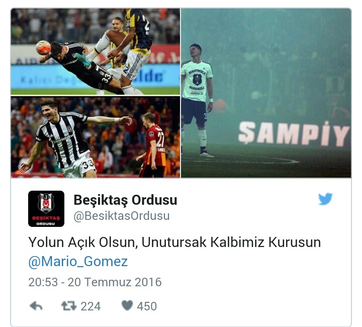 Beşiktaş'ta Gomez Depremi Taraftarı 