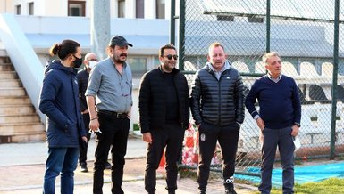 Son dakika spor haberleri: Beşiktaş'ın son antrenmanını Başkan Ahmet Nur Çebi de takip etti