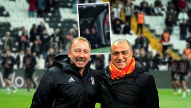 SPOR HABERİ - Beşiktaş - Galatasaray derbisinde sıcak görüntüler! Fatih Terim ve Sergen Yalçın...
